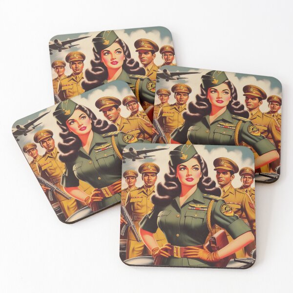 Item preview, Retro Military Girl designed and sold by PulpVintage.