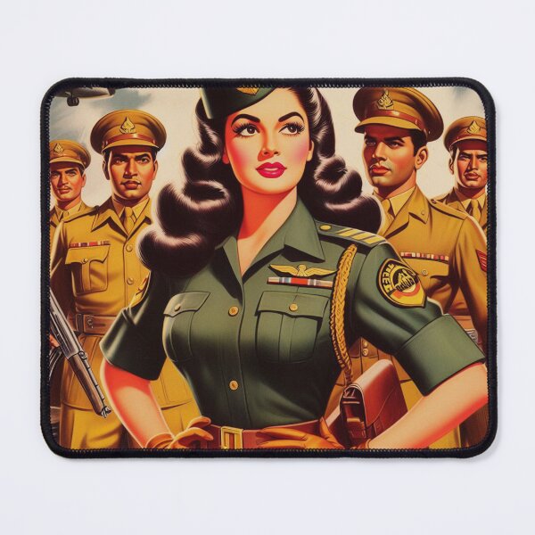 Item preview, Retro Military Girl designed and sold by PulpVintage.