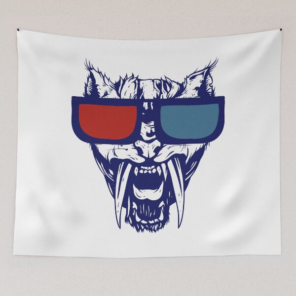 Item preview, Tiger With 3D Glasses  designed and sold by DabGraphic.