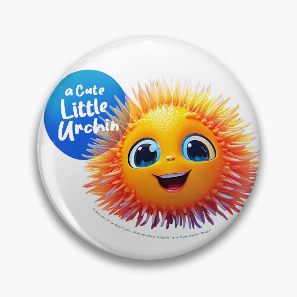 Item preview, A Cute Little Urchin - 3D Illustration designed and sold by SAVEUSWOW.