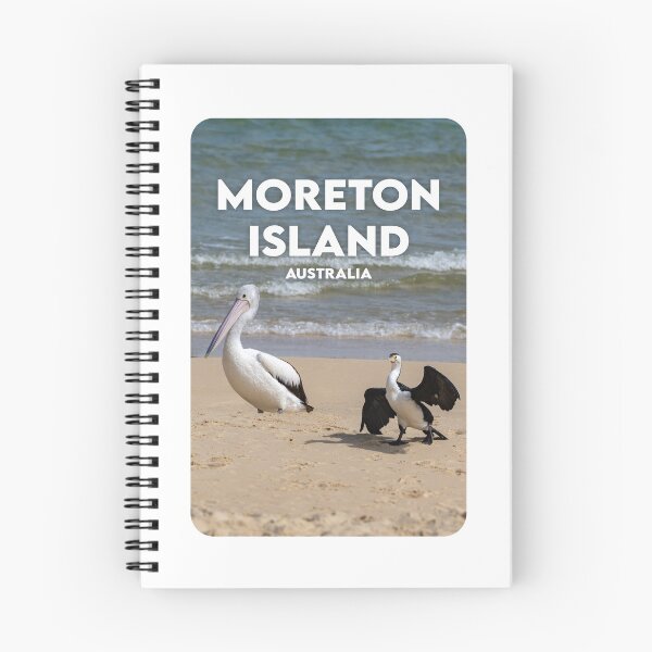 Item preview, Moreton Island ft. Pelicans and Cormorant on beach designed and sold by dylanmorgan.