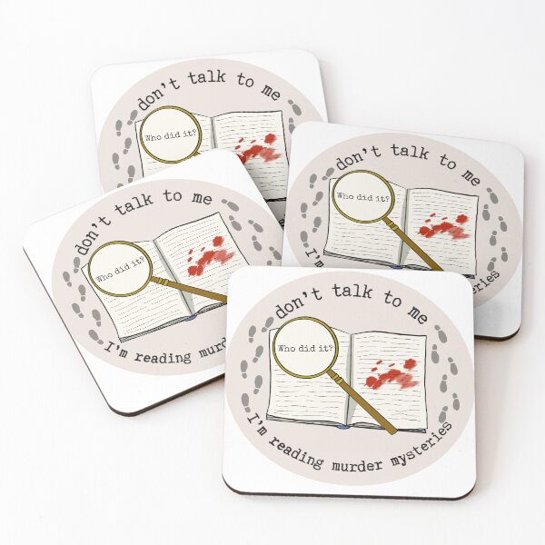 Item preview, Don’t talk to me I’m reading murder mysteries  designed and sold by Coyoteartshoppe.
