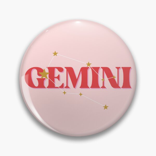 Artikelvorschau, Zwillinge-Astrologie-Sternzeichen Rot und Rosa entworfen und verkauft von HeyDaisyShop.