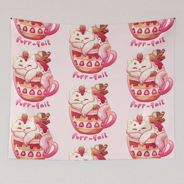Item preview, Strawberry Purr-fait designed and sold by heysoleilart.