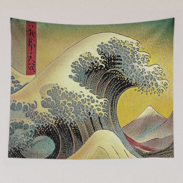 Aperçu de l'œuvre La Grande Vague de Kanagawa Version/8 créée et vendue par Synthwave Poem.