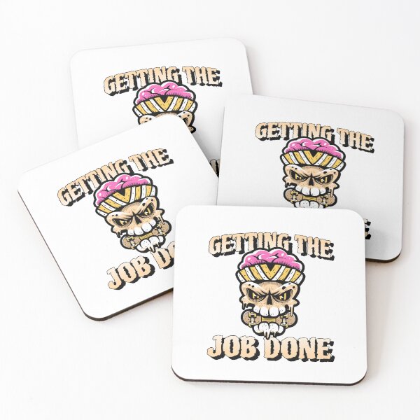 Item preview, GETTING THE JOB DONE SKULL designed and sold by LovePeaceShop.