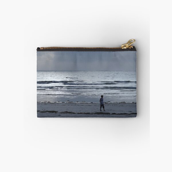 Item preview, morning beach walk on a grey day - lone dhow designed and sold by exploramum.