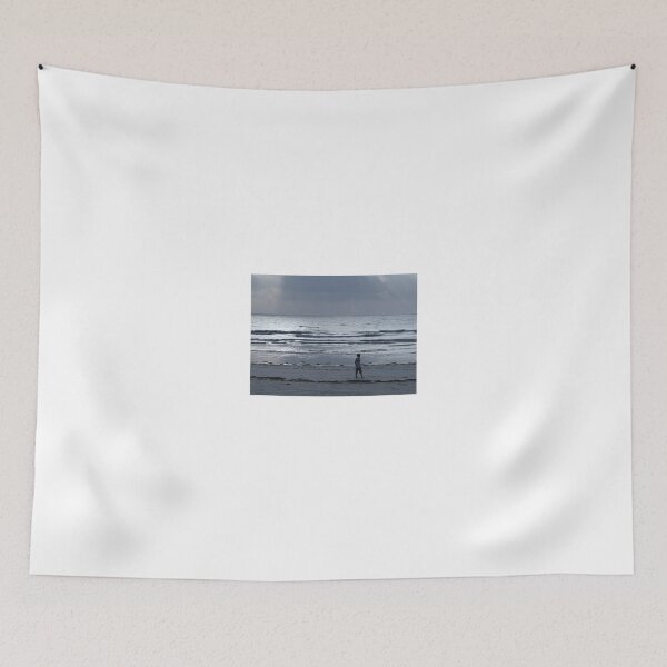 Item preview, morning beach walk on a grey day - lone dhow designed and sold by exploramum.