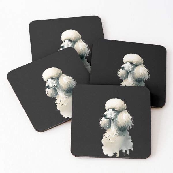 Item preview, Watercolor portrait of a poodle designed and sold by luckyredskittle.
