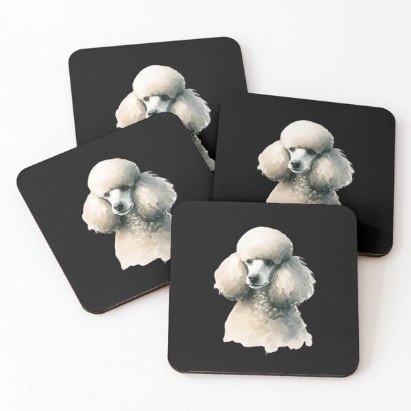 Item preview, Watercolor portrait of a poodle designed and sold by luckyredskittle.