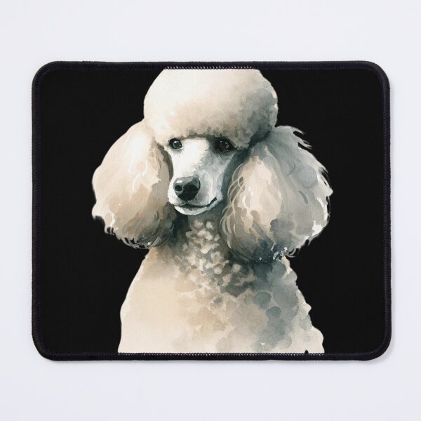 Item preview, Watercolor portrait of a poodle designed and sold by luckyredskittle.
