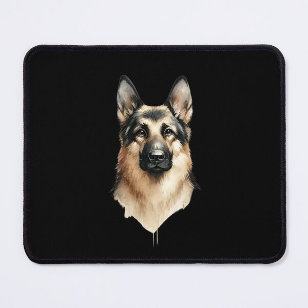 Item preview, Watercolor portrait of a German Shepard designed and sold by luckyredskittle.