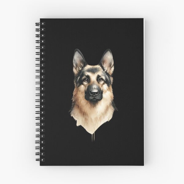 Item preview, Watercolor portrait of a German Shepard designed and sold by luckyredskittle.
