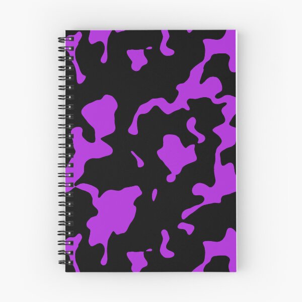Item preview, Purple on Black Cow Print Pattern designed and sold by TheRulerofEarth.