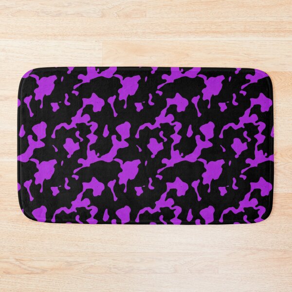Item preview, Purple on Black Cow Print Pattern designed and sold by TheRulerofEarth.