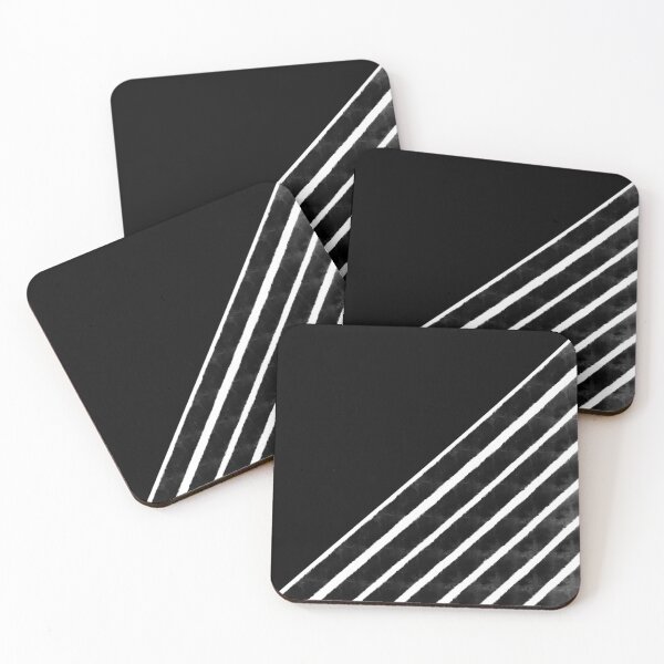 Item preview, "Furrow" | Diagonal Black and White Design designed and sold by LiseHoltArt.