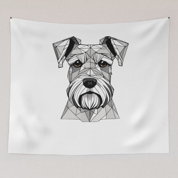 Item preview, Geometric Schnauzer Dog  designed and sold by CharmStudio.