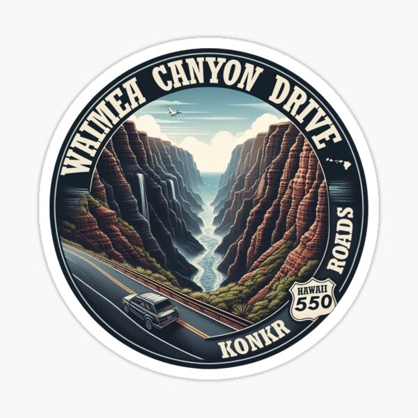 Item preview, Konkr Roads Waimea Canyon Drive Logo designed and sold by KonkrRoads.