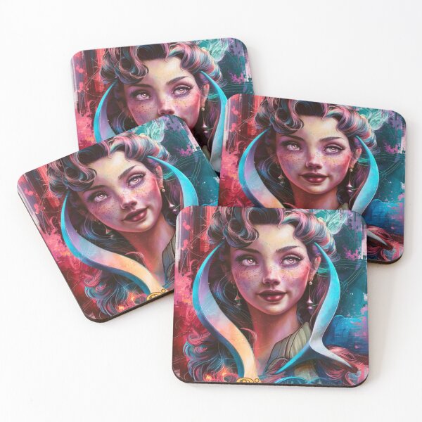 Item preview, Pisces Zodiac, whimsical lady, Pisces girl sexy, cosmos goddess, celestial woman designed and sold by ZodiacWonders.