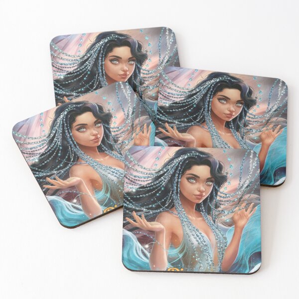 Item preview, Pisces Zodiac, whimsical lady, Pisces girl sexy, cosmos goddess, celestial woman designed and sold by ZodiacWonders.