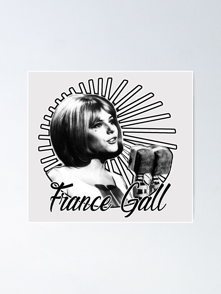 France Gall - Eurovision song contest 1965 - Monochromatic Design | Poster