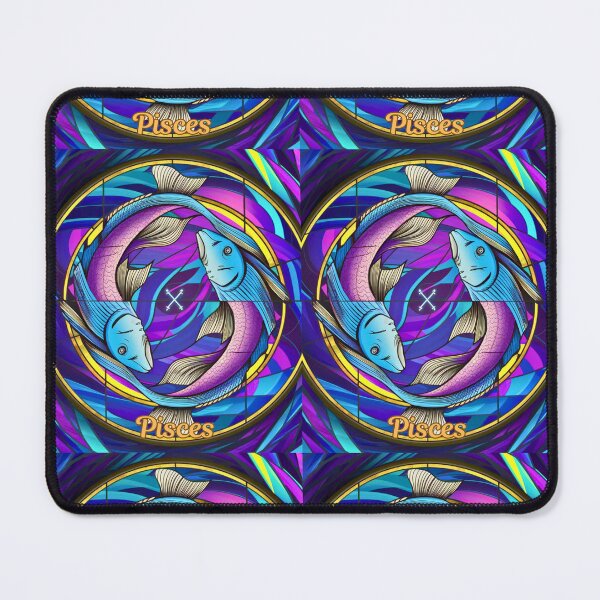 Item preview, Pisces Zodiac, stained glass designed and sold by ZodiacWonders.
