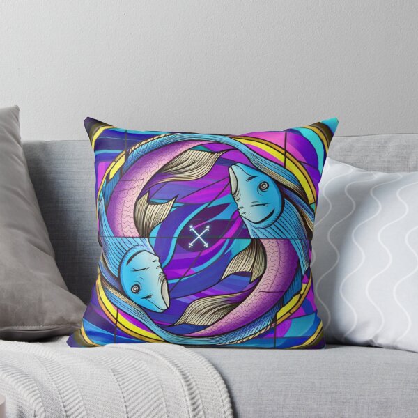 Item preview, Pisces Zodiac, stained glass designed and sold by ZodiacWonders.