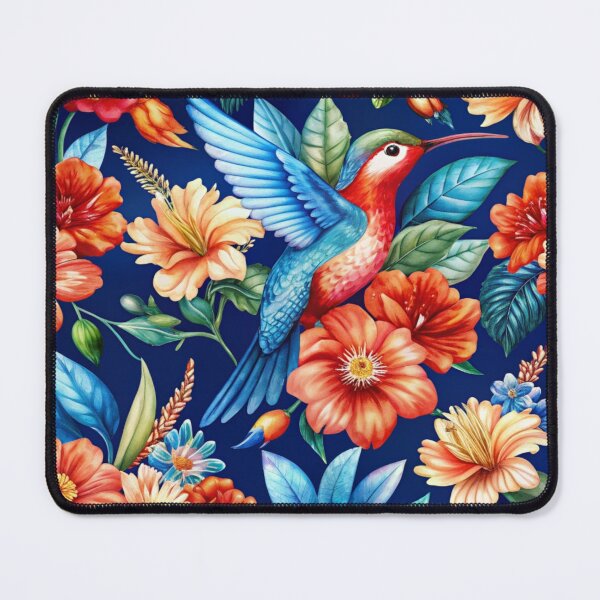 Item preview, Un encantador pájaro floral vuela entre las flores, Patrón. designed and sold by SuraSu.