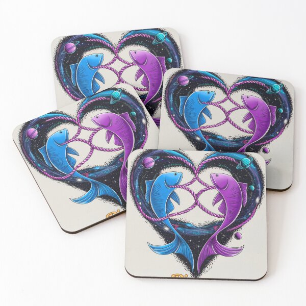 Item preview, Pisces Zodiac, heart shape designed and sold by ZodiacWonders.