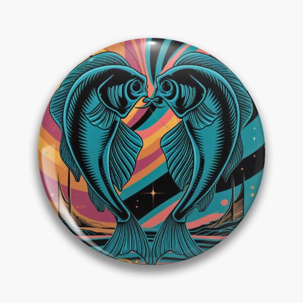 Item preview, Pisces Zodiac, heart shape designed and sold by ZodiacWonders.