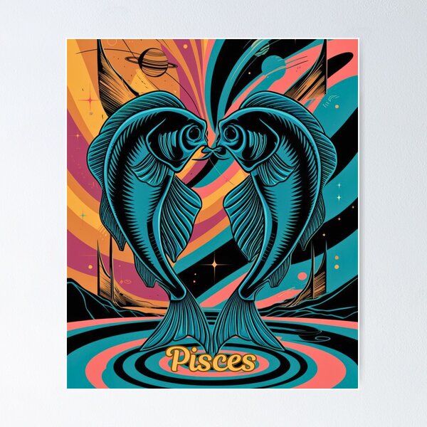 Item preview, Pisces Zodiac, heart shape designed and sold by ZodiacWonders.