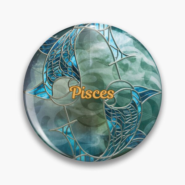 Item preview, Pisces Zodiac, stained glass designed and sold by ZodiacWonders.