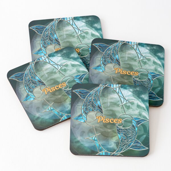 Item preview, Pisces Zodiac, stained glass designed and sold by ZodiacWonders.