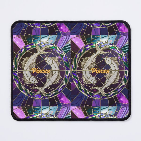 Item preview, Pisces Zodiac, stained glass designed and sold by ZodiacWonders.