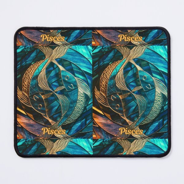 Item preview, Pisces Zodiac, stained glass designed and sold by ZodiacWonders.