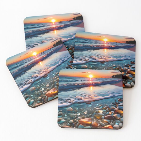 Item preview, Calm Beach Sunset designed and sold by AspirationalArt.