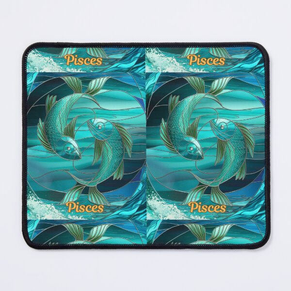 Item preview, Pisces Zodiac, stained glass designed and sold by ZodiacWonders.