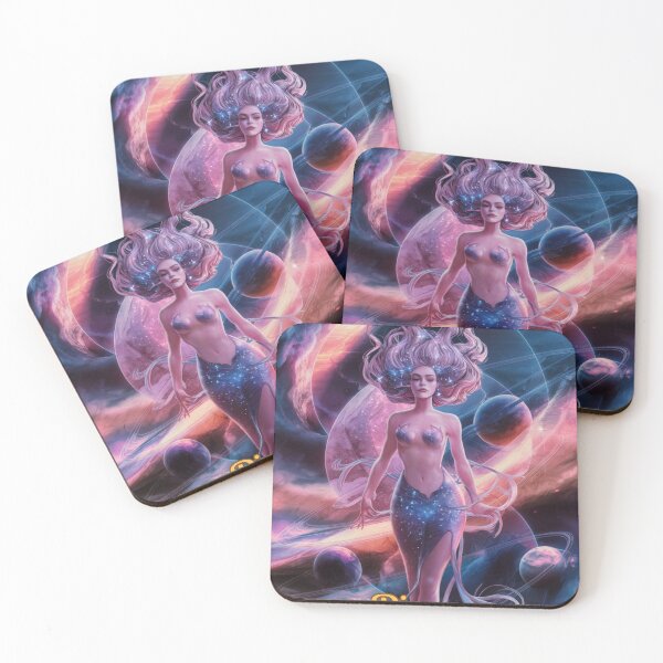 Item preview, Pisces Zodiac, whimsical lady, Pisces girl sexy, cosmos goddess, celestial woman designed and sold by ZodiacWonders.