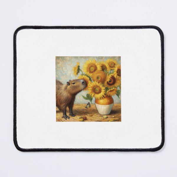 Item preview, Capybara ft. Van Gogh-Vase with Twelve Sunflowers1 designed and sold by Capybara Art Lover.