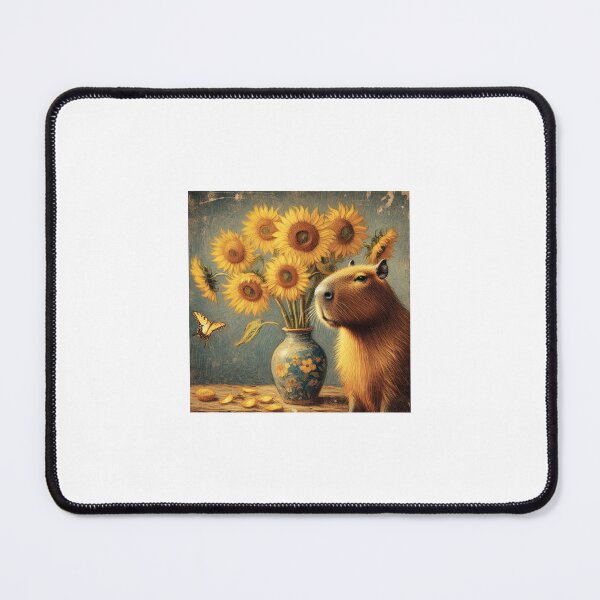 Item preview, Capybara ft. Van Gogh-Vase with Twelve Sunflowers2 designed and sold by Capybara Art Lover.