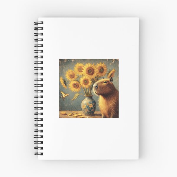 Item preview, Capybara ft. Van Gogh-Vase with Twelve Sunflowers2 designed and sold by Capybara Art Lover.