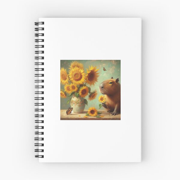 Item preview, Capybara ft. Van Gogh-Vase with Twelve Sunflowers3 designed and sold by Capybara Art Lover.