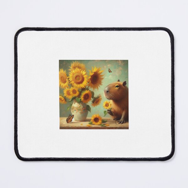 Item preview, Capybara ft. Van Gogh-Vase with Twelve Sunflowers3 designed and sold by Capybara Art Lover.