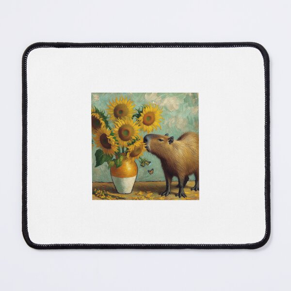 Item preview, Capybara ft. Van Gogh-Vase with Twelve Sunflowers4 designed and sold by Capybara Art Lover.