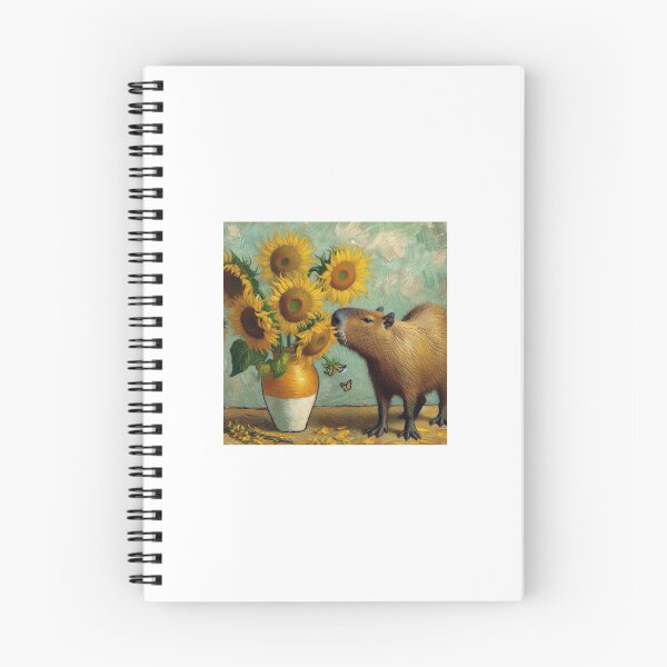 Item preview, Capybara ft. Van Gogh-Vase with Twelve Sunflowers4 designed and sold by Capybara Art Lover.