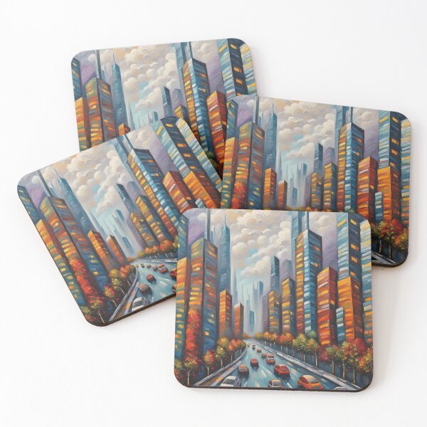 Item preview, Busy city in the future designed and sold by seahorse crossing.