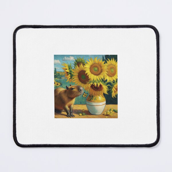 Item preview, Capybara ft. Van Gogh-Vase with Twelve Sunflowers5 designed and sold by Capybara Art Lover.