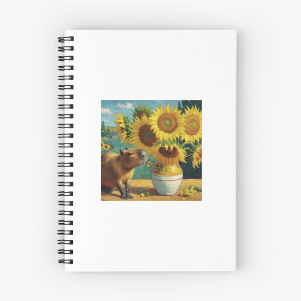 Item preview, Capybara ft. Van Gogh-Vase with Twelve Sunflowers5 designed and sold by Capybara Art Lover.