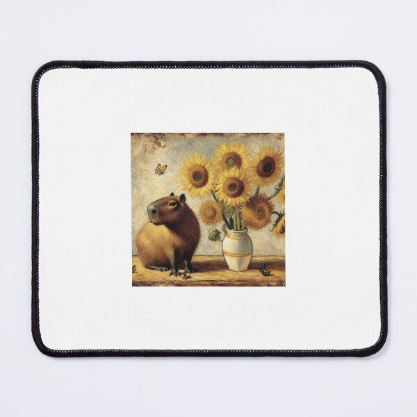 Item preview, Capybara ft. Van Gogh-Vase with Twelve Sunflowers6 designed and sold by Capybara Art Lover.
