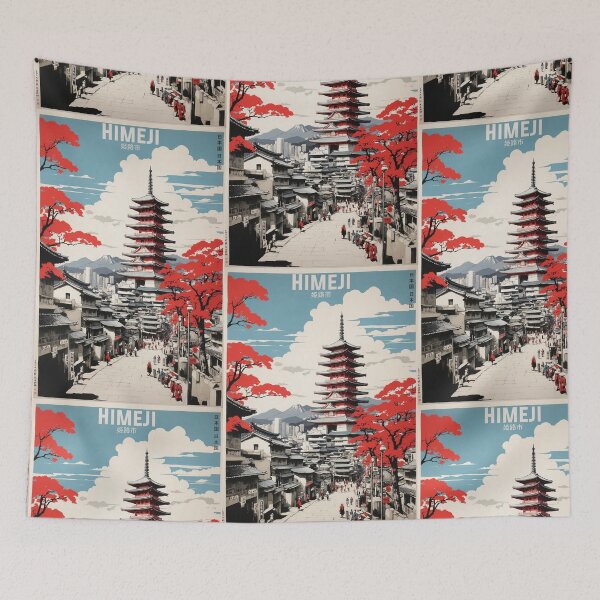 Item preview, Himeji Japan Vintage Travel Tourism  designed and sold by TravelersGems.